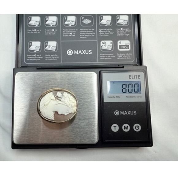 Victorian Grand Tour Bacchante Shell Cameo Brooch c. 1870 - Picture 9 of 9